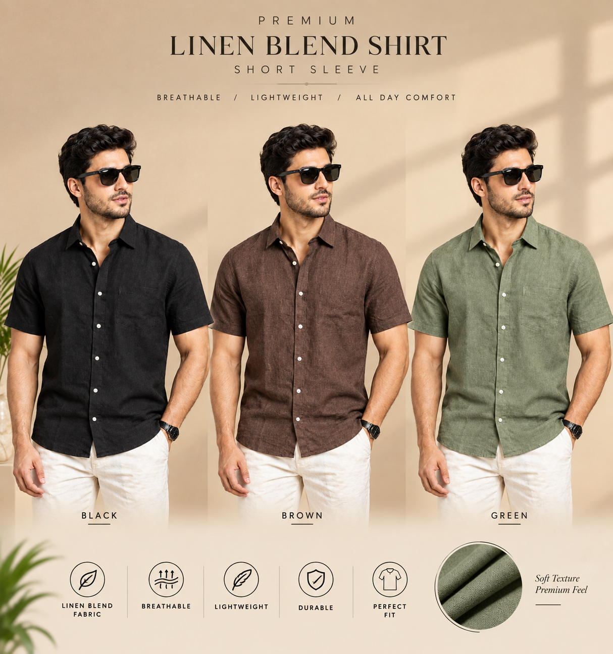 Men’s Linen blend shirts 