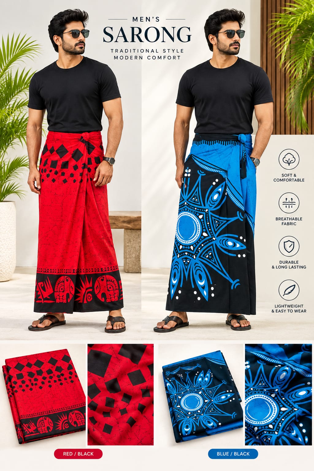 Men’s Cotton Sarong
